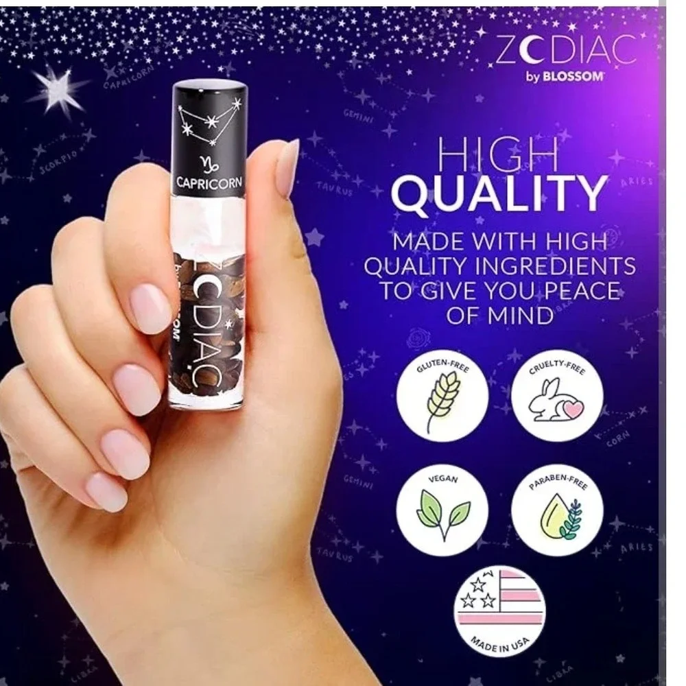 Zodiac by Blossom Capricorn Crystal‎ Roll On Lip Gloss Tiger Eye